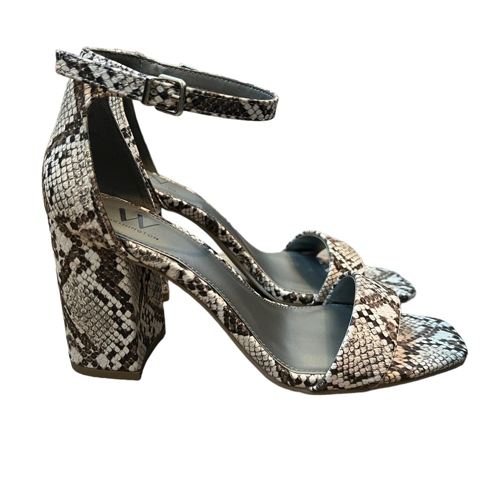 Worthington Snakeskin Strapy Heels NWOT